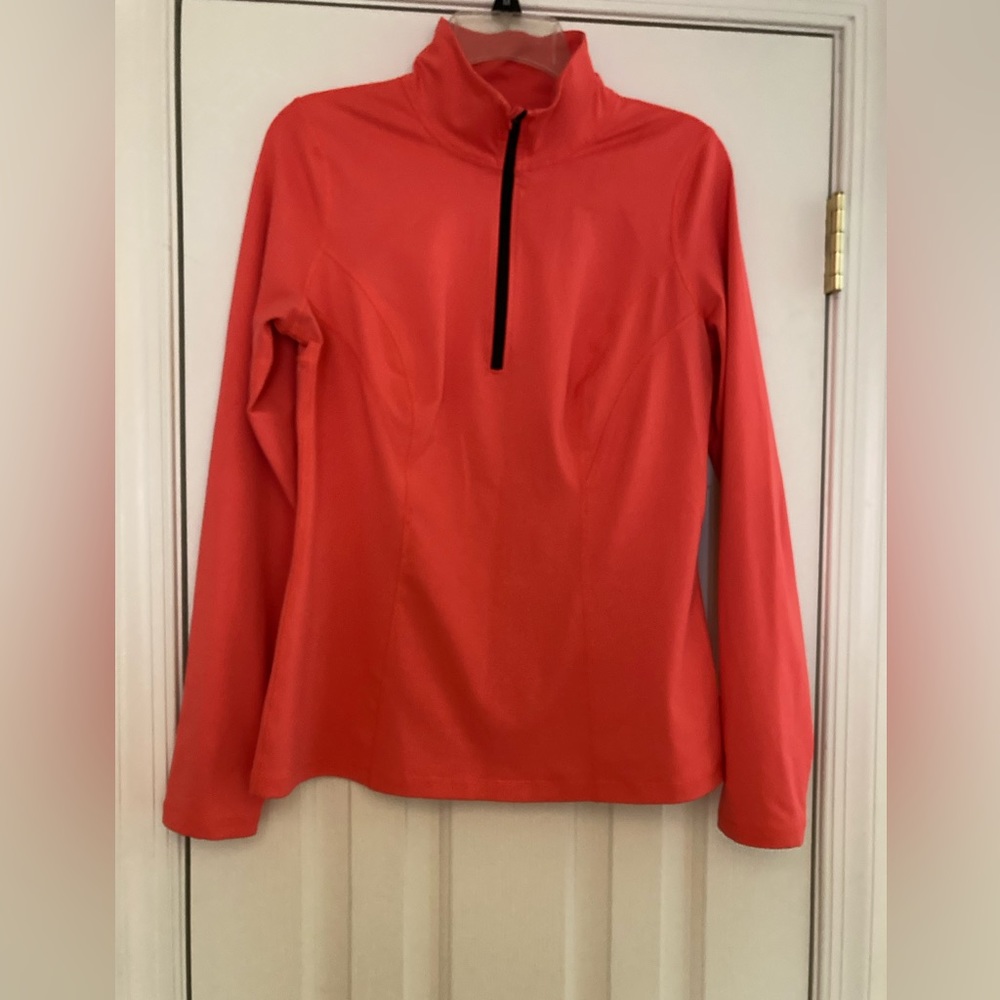 Exp Core Orange Size M 3/4 Zip Workout Shirt
